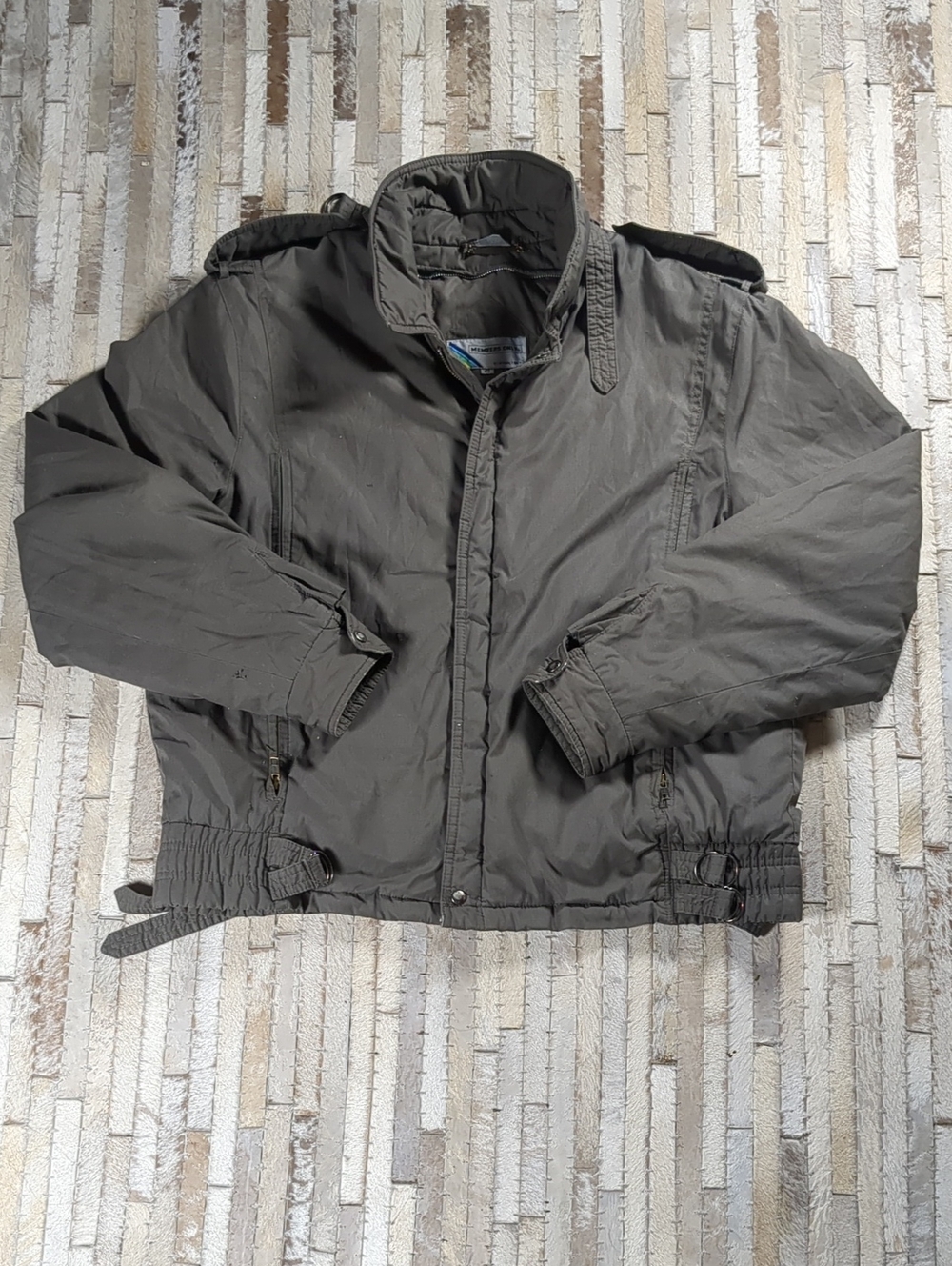 Vintage 80s Members Only Jacket Gray Classic Iconic Racer Bomber Coat Men's 42/M